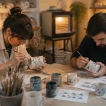 cafe ceramique nancy : atelier pour peindre un mug en céramique