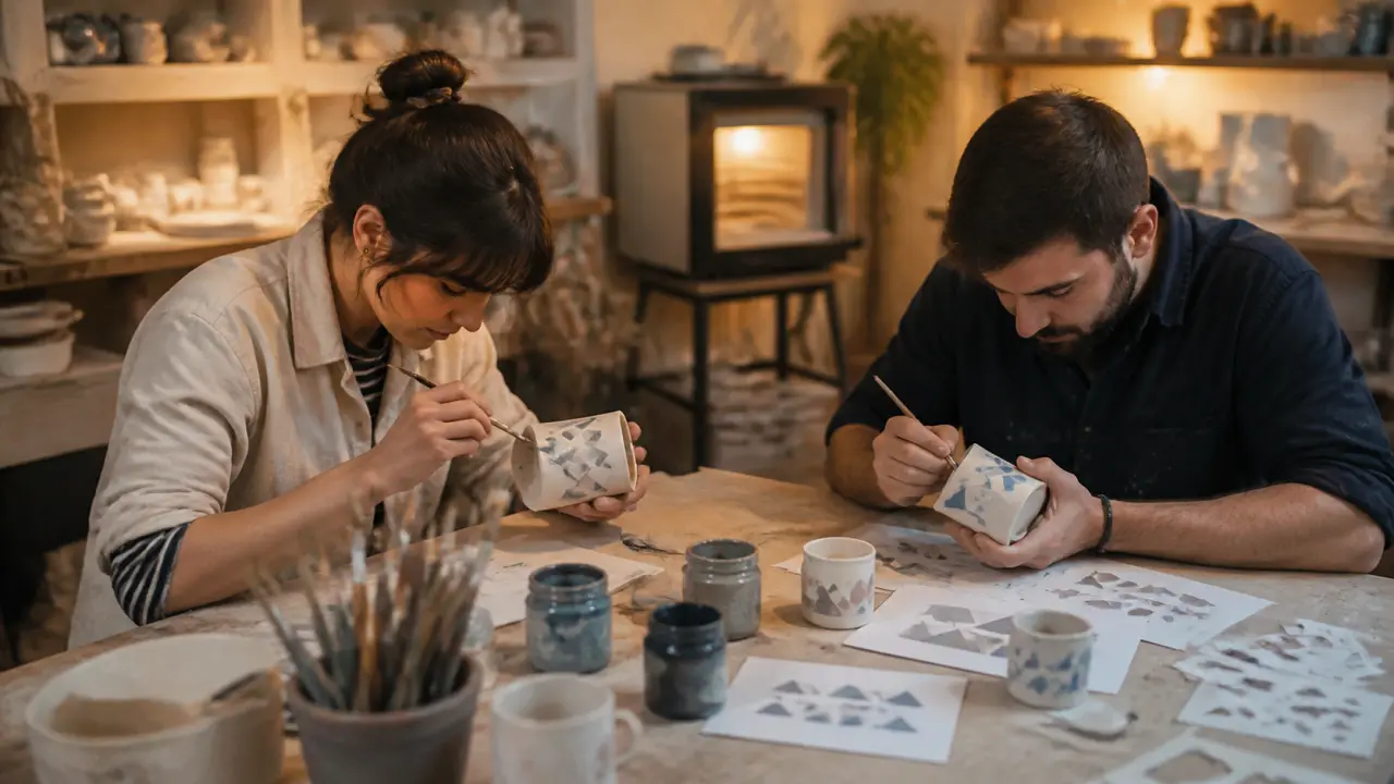 cafe ceramique nancy : atelier pour peindre un mug en céramique