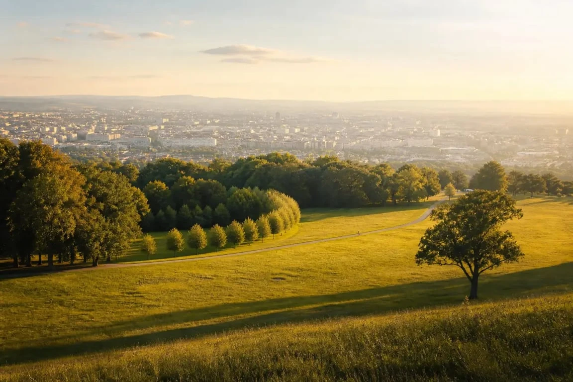 Parc de Brabois, vue panoramique sur Nancy depuis le belvédère