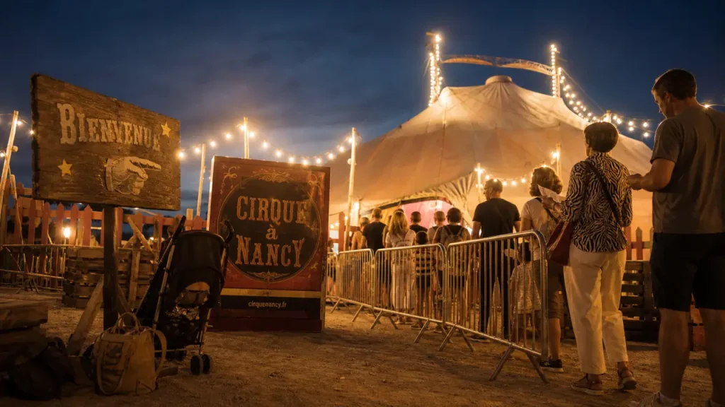 cirque nancy parc des expositions : entrée du chapiteau et billets