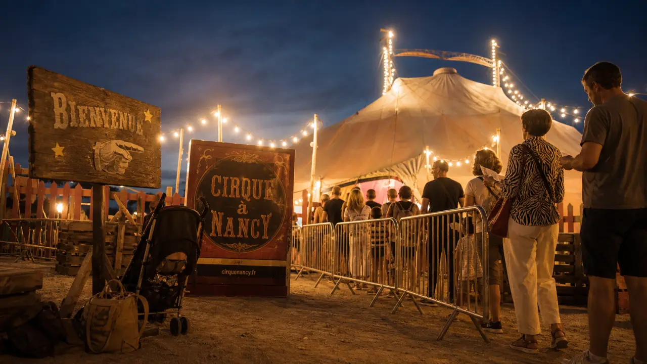 cirque nancy parc des expositions : entrée du chapiteau et billets
