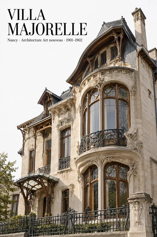 Fondation du patrimoine Nancy : façade Art nouveau de la Villa Majorelle