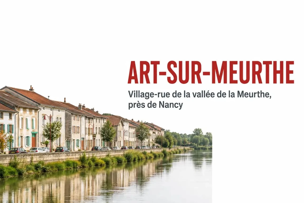Art-sur-Meurthe : vue du village-rue dans la vallée de la Meurthe