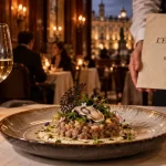 Restaurant l'Escapade Nancy : tartare créatif et vin blanc, salle intimiste
