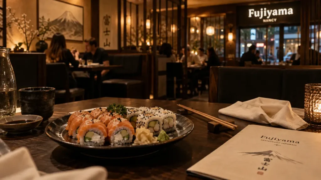 Restaurant fujiyama nancy : intérieur japonais et sushi
