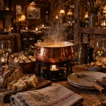Restaurant alpa nancy : fondue savoyarde fumante au chalet