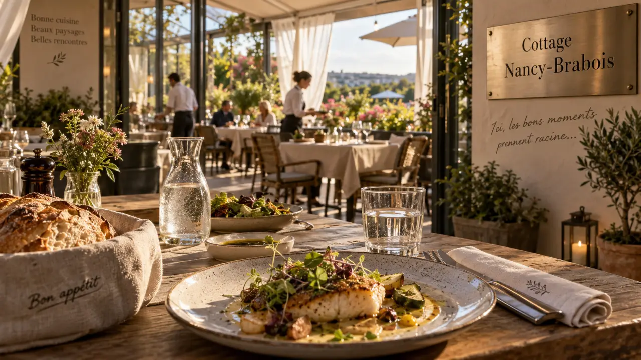 Restaurant cottage nancy à Brabois, salle et terrasse lumineuses à Vandœuvre-lès-Nancy