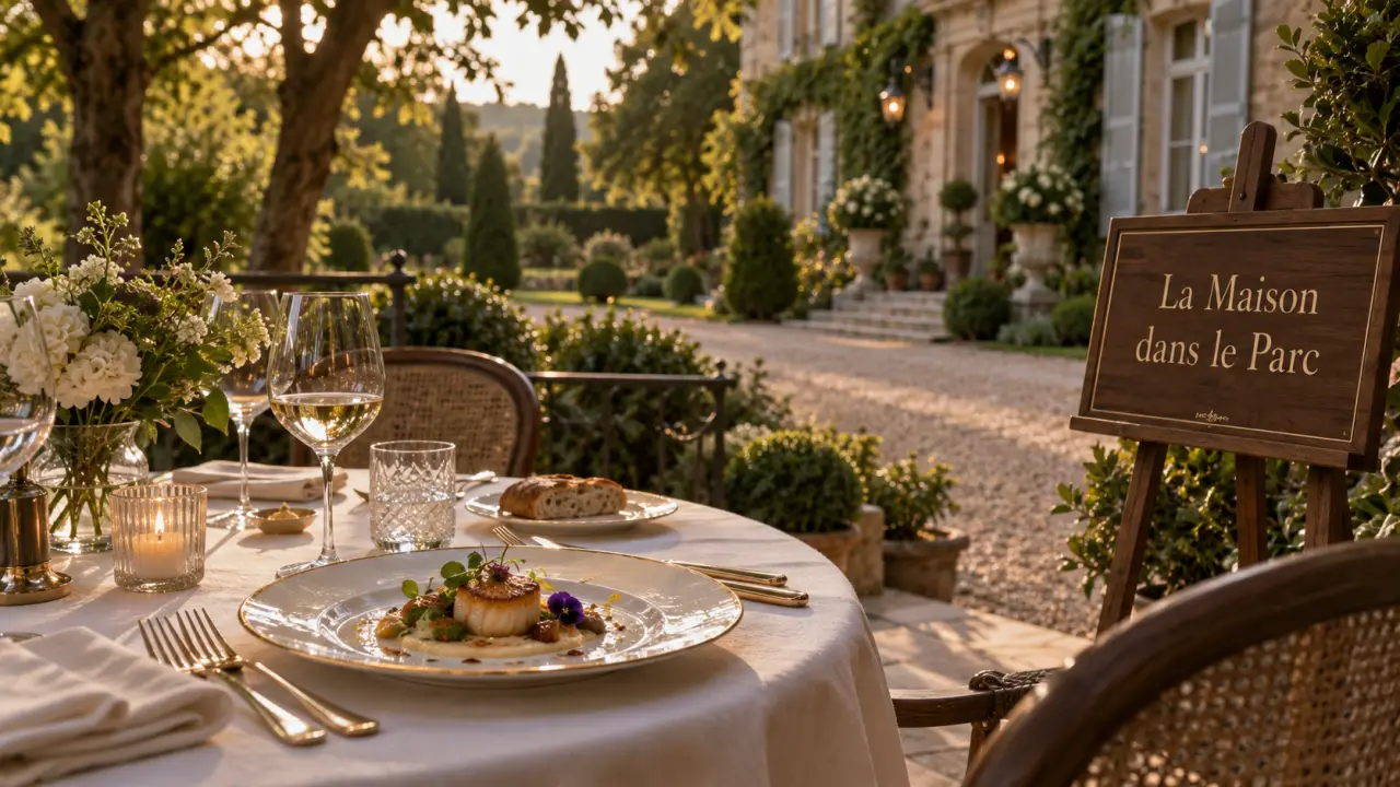 Restaurant du parc Nancy : table dressée à La Maison dans le Parc
